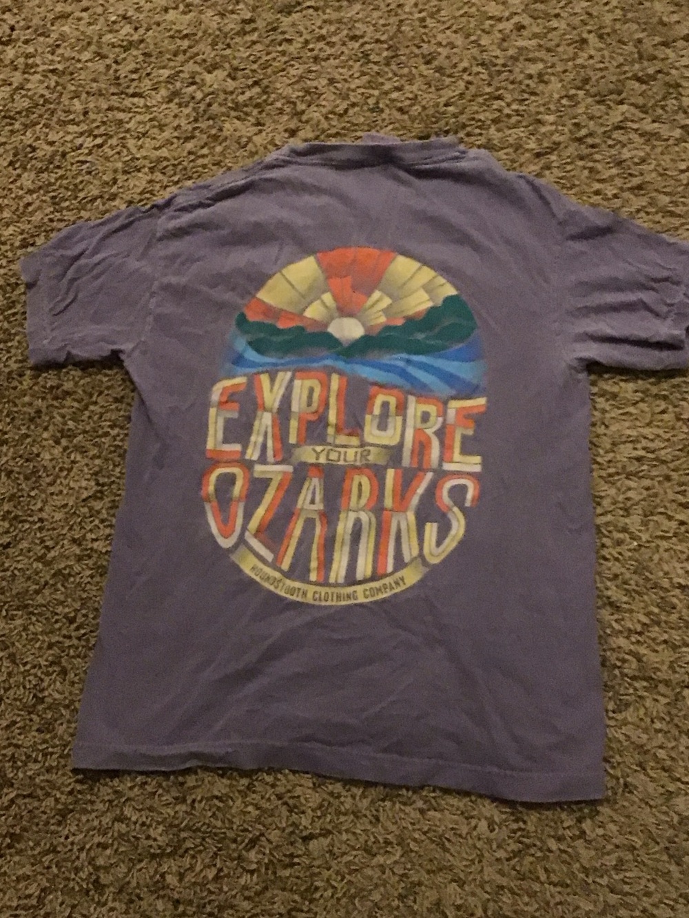 Purple 'Explore Your Ozarks' Short Sleeve Tee